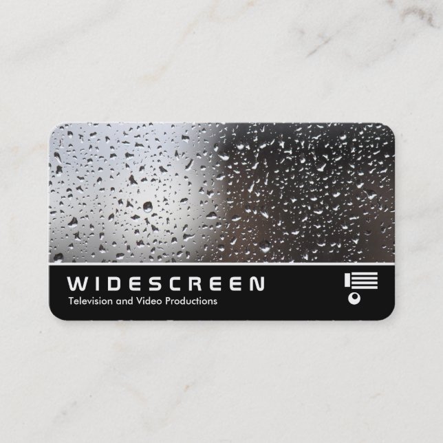 Tarjeta De Visita Pantalla ancha 0528 - Lluvia en una ventana (Anverso)