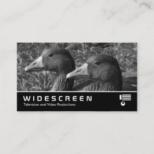 Tarjeta De Visita Pantalla ancha 355 - Greylag Geese B&W