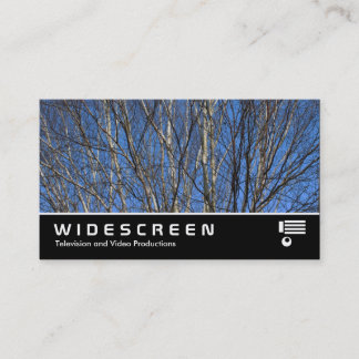 Tarjeta De Visita Pantalla ancha 389 - Ramas de birch plateadas