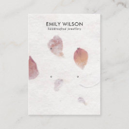 TARJETA DE VISITA PANTALLA C DE GANADO DE PETAL PINK HECHO A MANO 2