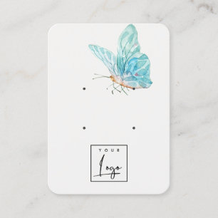 Tarjeta De Visita Pantalla Cute Dreamy Aqua Blue Butterfly 2 Earls
