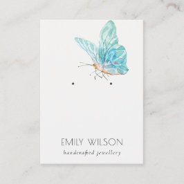 Tarjeta De Visita Pantalla Cute Dreamy Blue Aqua Butterfly Earl