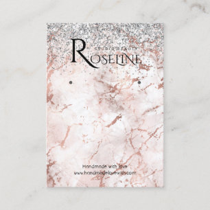 Tarjeta De Visita Pantalla de anclaje blanco con logotipo de mármol