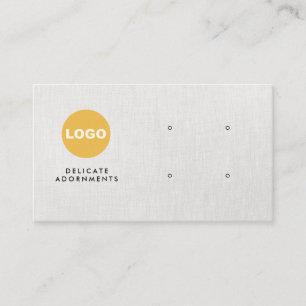 Tarjeta De Visita Pantalla de anclaje de 4 huecos con logotipo gris