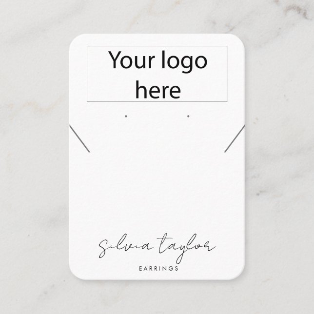 Tarjeta De Visita pantalla de anclaje de collar de joyas con logotip (Anverso)