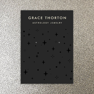 Tarjeta De Visita Pantalla de anclaje de estrellas celestes de color