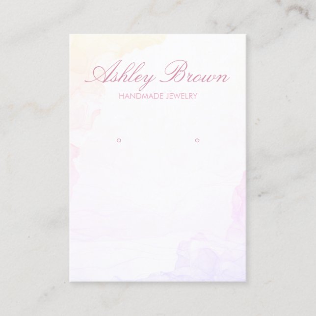 Tarjeta De Visita Pantalla de anclaje de joyas artesanales de color  (Anverso)