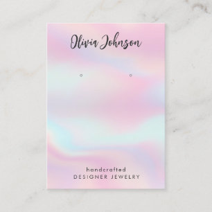Tarjeta De Visita Pantalla de anclaje de joyería azul rosa colorida