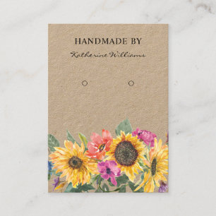 Tarjeta De Visita Pantalla de anclaje de papel Kraft Floral de gir