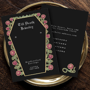 Tarjeta De Visita Pantalla de anclaje gótico del Rosa negro