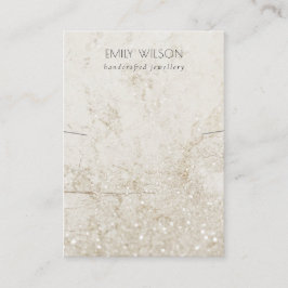 Tarjeta De Visita Pantalla De Banda De Collar De Purpurina De Mármol