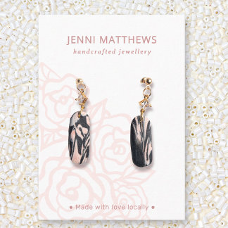 Tarjeta De Visita Pantalla de borde floral rosa Misty Rose Bouquet