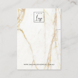 TARJETA DE VISITA PANTALLA DE BRACELET DE MÁRMOL DE CALACATTA ORO