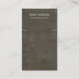 TARJETA DE VISITA PANTALLA DE BRACELET DE NECKLACE DE LÍNEAS GRIS RÚ