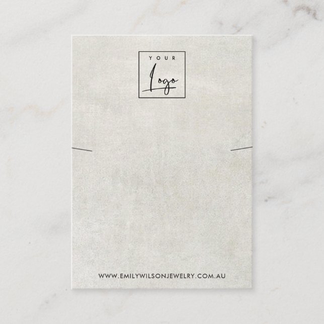 TARJETA DE VISITA PANTALLA DE BRACELET DE NECKLACE GRIS BLANCA (Anverso)