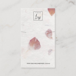 TARJETA DE VISITA PANTALLA DE BRACELET DE PAPEL HECHO A MANO PETAL