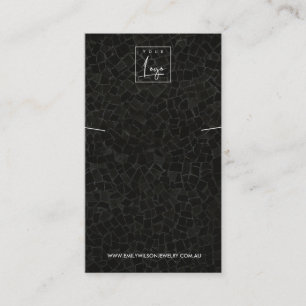 TARJETA DE VISITA PANTALLA DE BRACELET DEL NECKLACE DE TEXTURA NEGRA