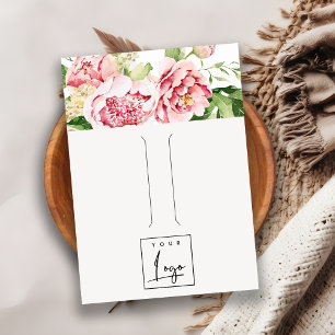 Tarjeta De Visita Pantalla de clip de pelo con el logotipo floral Pe