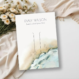 Tarjeta De Visita Pantalla de clip de pelo de arena de olas costeras