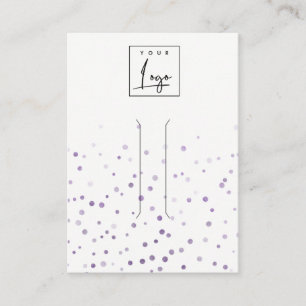 Tarjeta De Visita Pantalla de clip de pelo de confetti de color de a