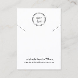 Tarjeta De Visita Pantalla de collar blanco simple |Añadir el logoti