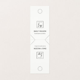 Tarjeta De Visita Pantalla de collar colgante blanca de Moda mínima