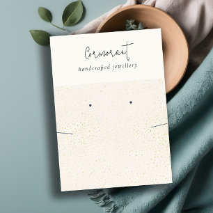 Tarjeta De Visita Pantalla de collar de ganancia blanca de oro con e