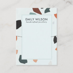 Tarjeta De Visita Pantalla de collar de la banda Aqua Blue Rust Gree