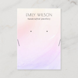 Tarjeta De Visita Pantalla de collar de lilac Rubor Holographic Earr