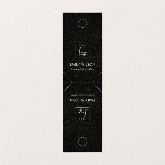 Tarjeta De Visita Pantalla de collar de pulsera colgante de mosaico  (Exterior desplegado)