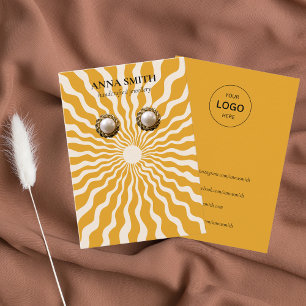 Tarjeta De Visita Pantalla De Conducción Boho Vintage Sun Stud