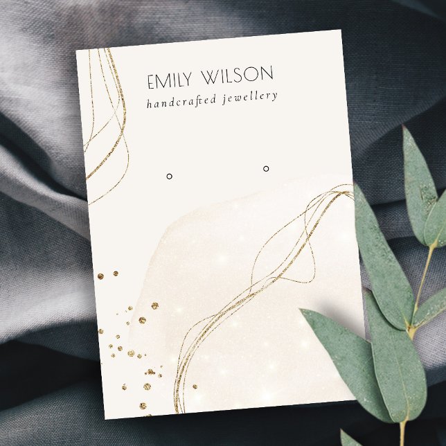 Tarjeta De Visita Pantalla De Conducción De Purpurina Gold Ivory Stu (Subido por el creador)