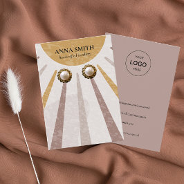 Tarjeta De Visita Pantalla De Conducción De Sun Stud De Agua Boho