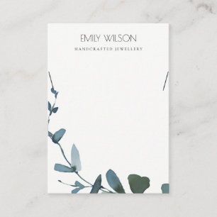 TARJETA DE VISITA PANTALLA DE CONEXIÓN AZUL VERDE EUCALYPTUS FAUNA 