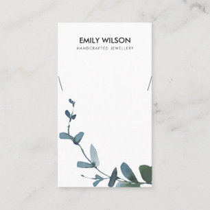 TARJETA DE VISITA PANTALLA DE CONEXIÓN AZUL VERDE EUCALYPTUS FAUNA 