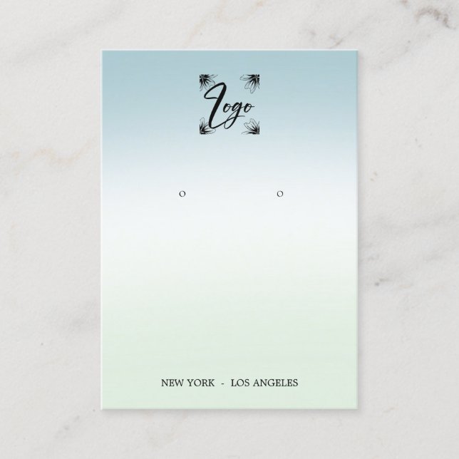 Tarjeta De Visita Pantalla de conexión de degradado para agregar log (Anverso)