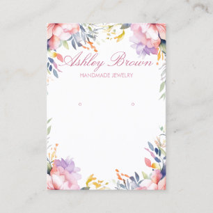 Tarjeta De Visita Pantalla de emparejamiento de joyas florales de co