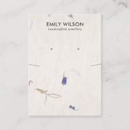 TARJETA DE VISITA PANTALLA DE GANADO DE PAPEL DE PETAL HECHO A MANO