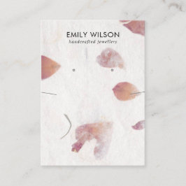 TARJETA DE VISITA PANTALLA DE GANADO DE PAPEL DE PETAL HECHO A MANO