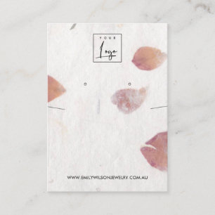 TARJETA DE VISITA PANTALLA DE GANADO DE PAPEL DE PETAL HECHO A MANO
