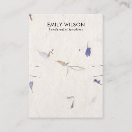 TARJETA DE VISITA PANTALLA DE GANADO DE PAPEL DE PETAL HECHO A MANO