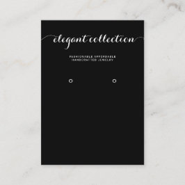 Tarjeta De Visita Pantalla de ganancia blanca de caligrafía negra