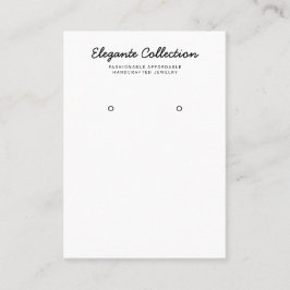 Tarjeta De Visita Pantalla de ganancia blanca de caligrafía negra