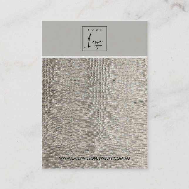 TARJETA DE VISITA PANTALLA DE GANANCIA DE CUERO DE PLATA TEXTUAL (Anverso)