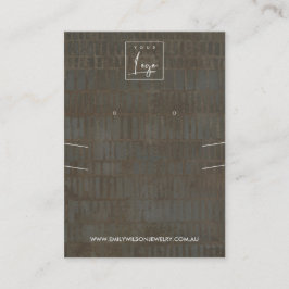 TARJETA DE VISITA PANTALLA DE GANANCIA DE LÍNEA GRIS RÚSTICA