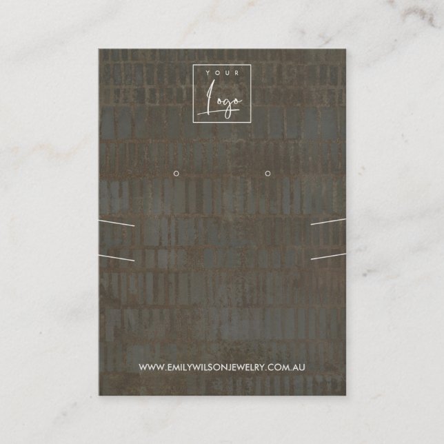 TARJETA DE VISITA PANTALLA DE GANANCIA DE LÍNEA GRIS RÚSTICA (Anverso)