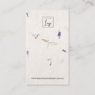 TARJETA DE VISITA PANTALLA DE GANANCIA DE PAPEL DE MAUVE PETAL HECHO