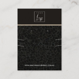 TARJETA DE VISITA PANTALLA DE GANANCIA DE TEXTO MOSAICO NEGRO