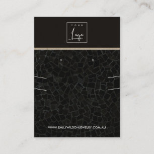 TARJETA DE VISITA PANTALLA DE GANANCIA DE TEXTO MOSAICO NEGRO