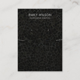 TARJETA DE VISITA PANTALLA DE GANANCIA DE TEXTO MOSAICO NEGRO